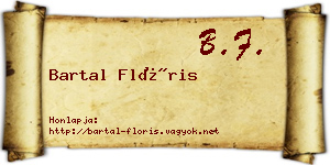 Bartal Flóris névjegykártya